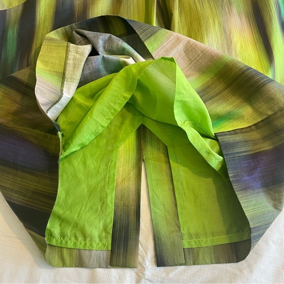 Lafayette 148 laurel Watercolor Sleeveless Sheath Dress Pleated Detail - Picture 10 of 16